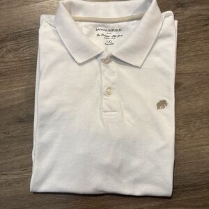 Banana Republic White Polo Shirt